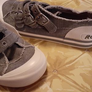 Rocket Dog Light Blue Denim Buckle Sneakers